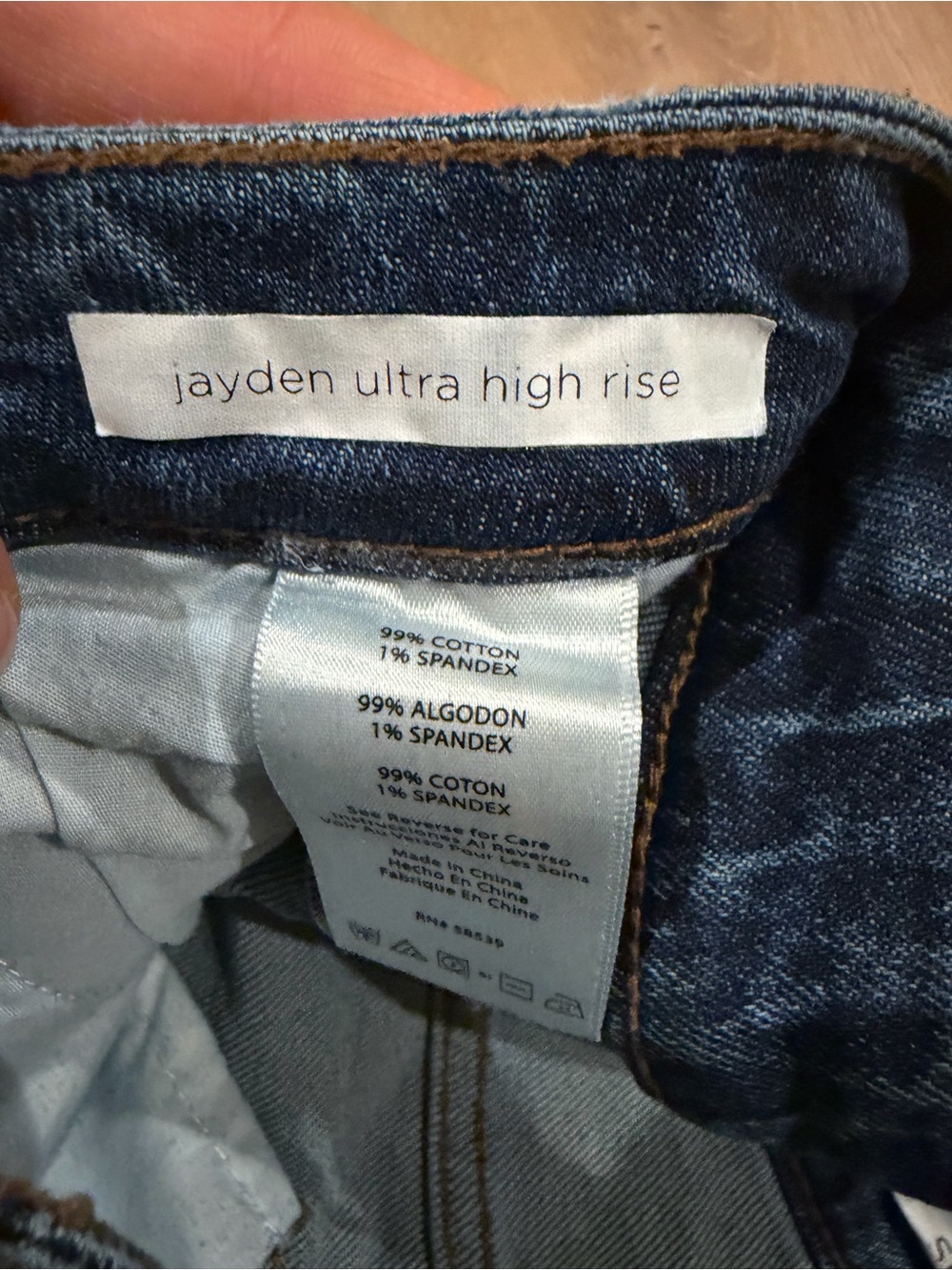 STS BLUE Jayden Ultra High Rise Two Tone Raw Hem Jeans Size 26 - Picture 11 of 11